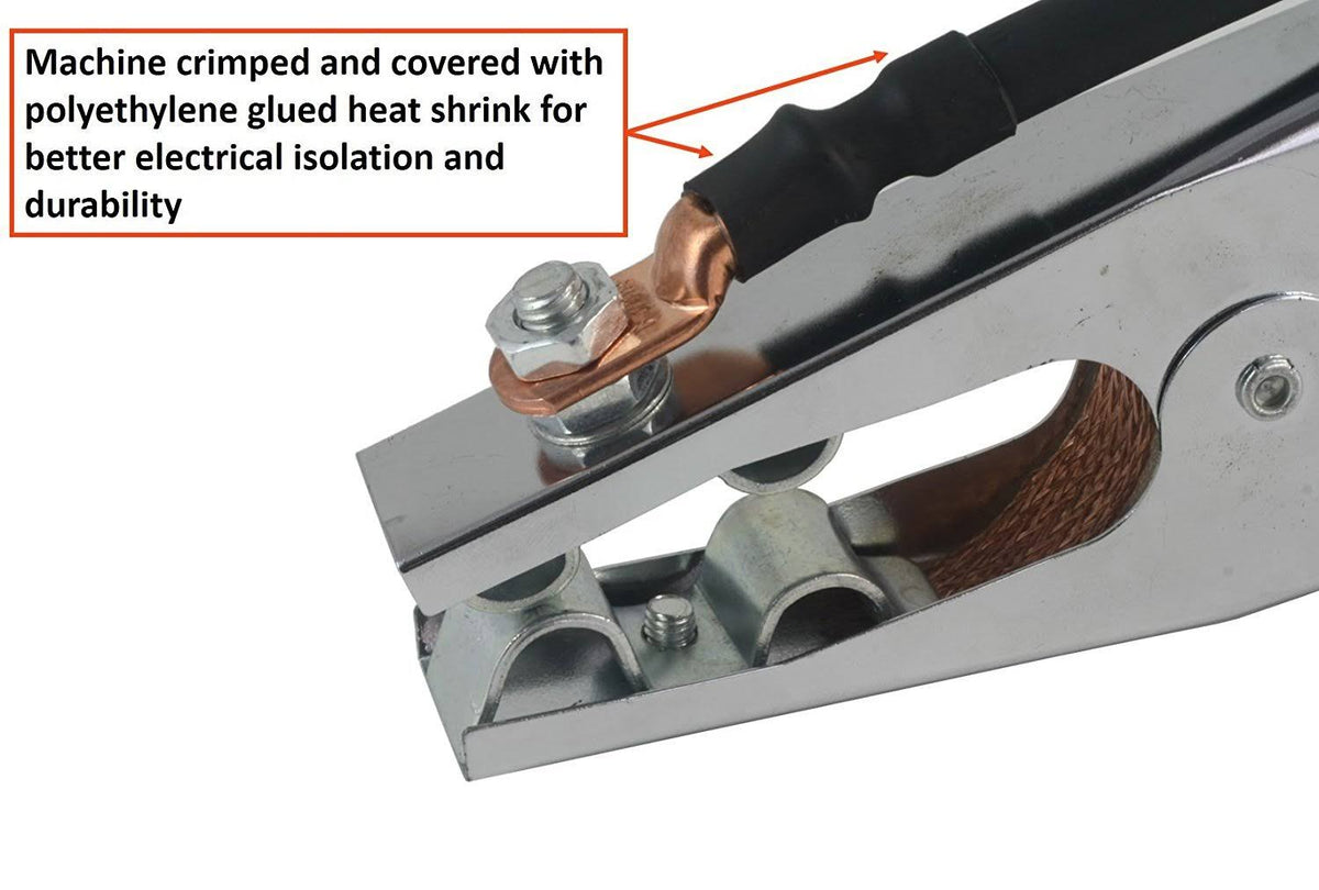 200 Amp Welding Leads Assembly Set with Terminal Lug Connector, #2 AWG Cable, 25 Feet Each Lead Z9726