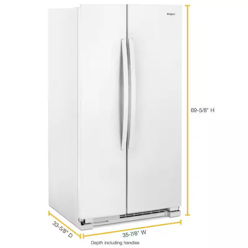White 25 cu. ft. Side by Side Refrigerator H755973