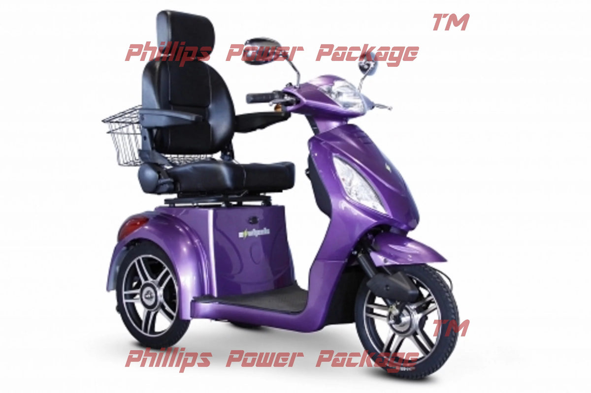 Lavender 3-Wheel Scooter with Electromagnetic Brakes E6902