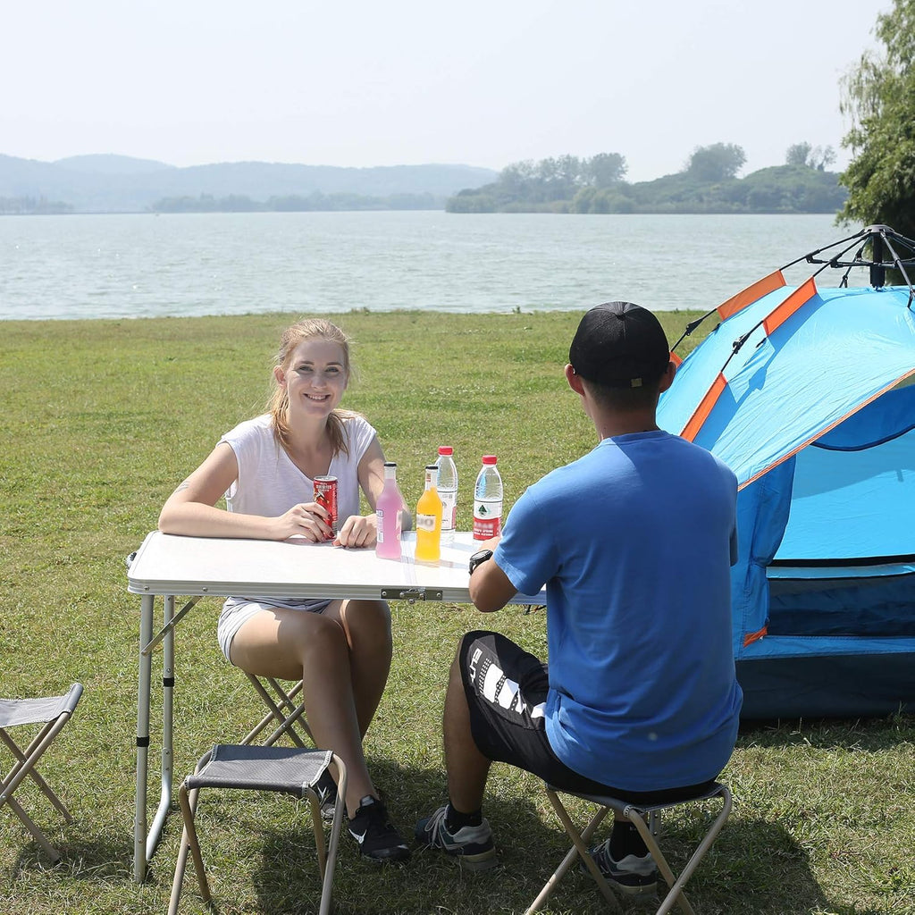 Folding Camping Table, 3ft Portable Aluminum Outdoor Table W820