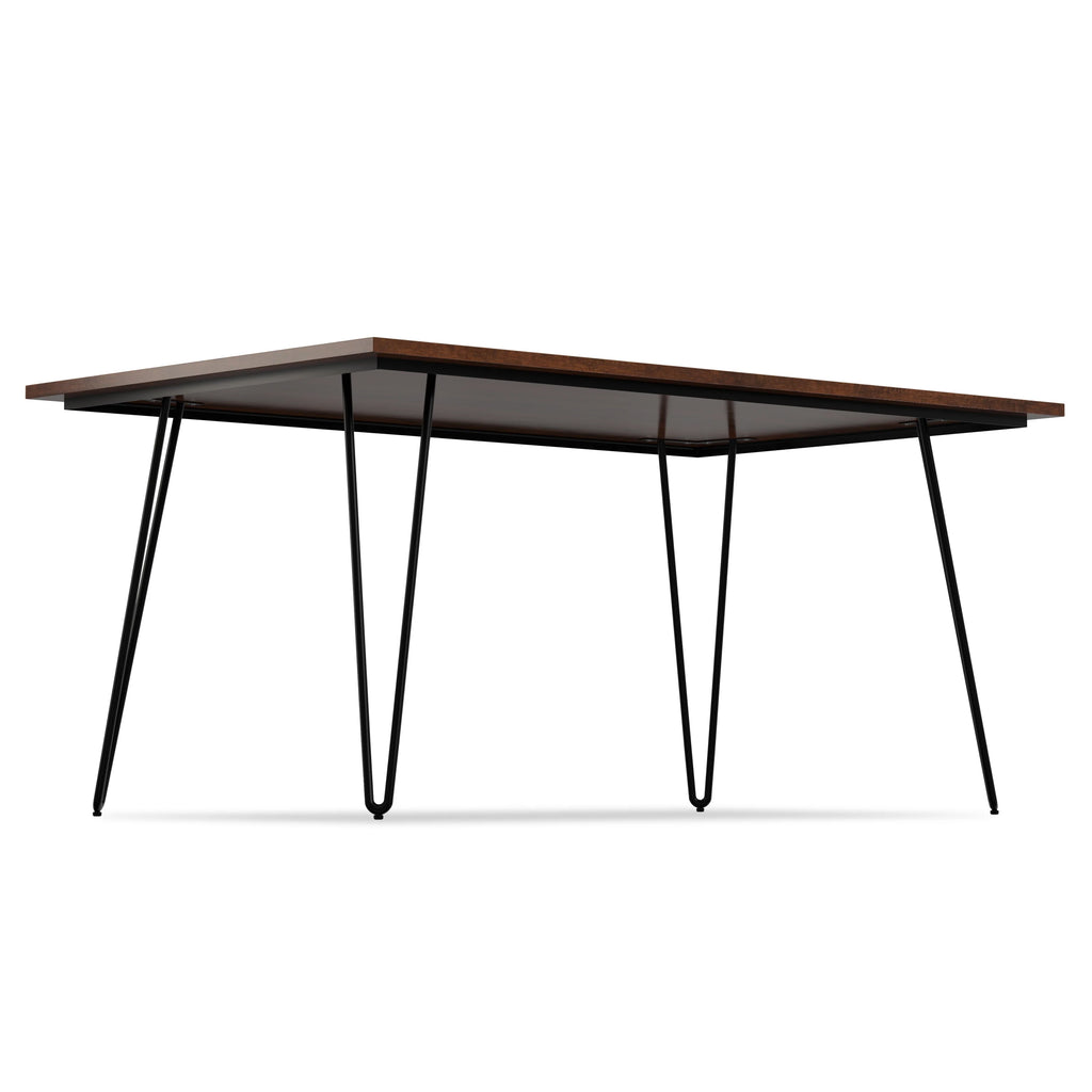 Solid Mango Wood and Metal 66 inch x 40 inch Rectangle Dining Table U406