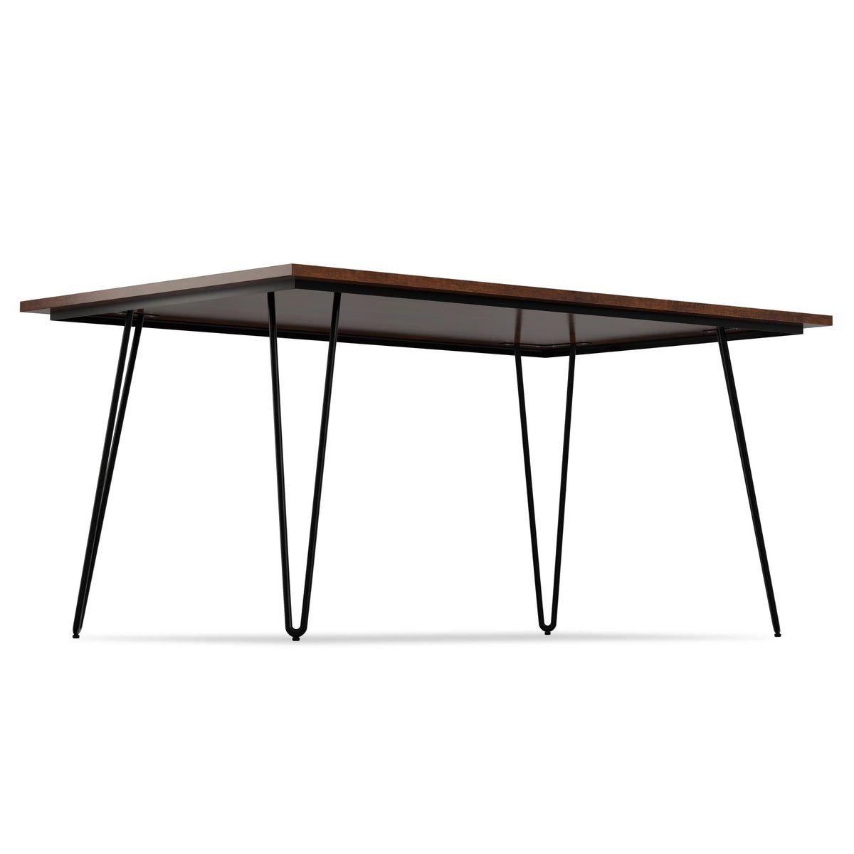 Solid Mango Wood and Metal 66 inch x 40 inch Rectangle Dining Table U406