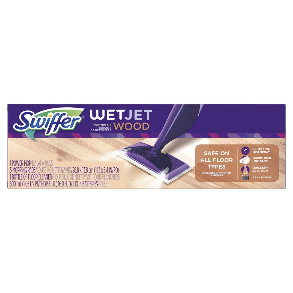 Wood Mop Starter Kit (1 Mop, 5 Pads, 1 Floor Cleaning Solution) Z591086