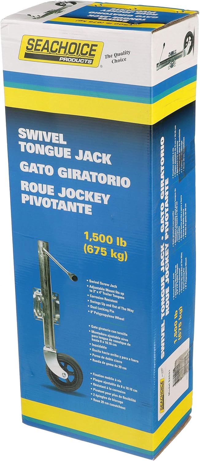 Fold Up Trailer Jack, 22-7/8 Inch Max. Lift, 1,500 Pound Max. Load, Pack of 2 M66908