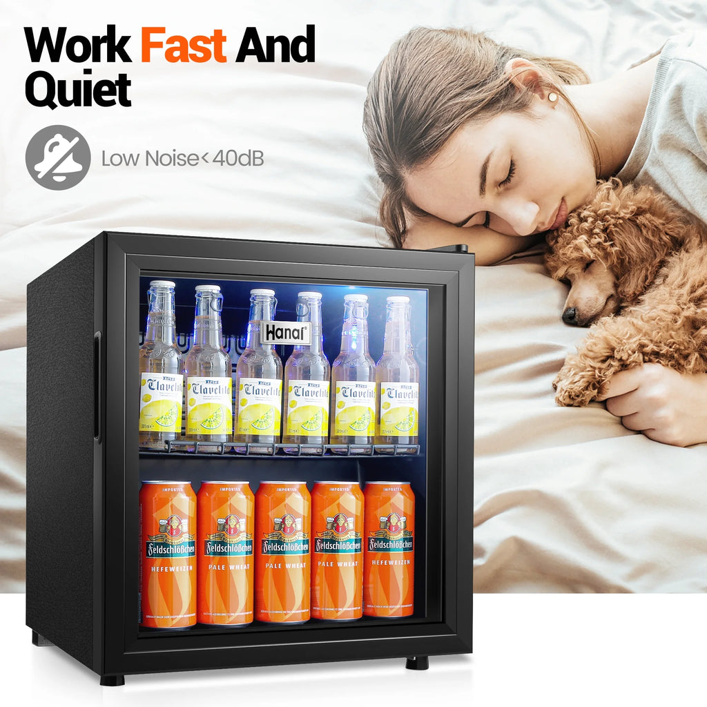 62-Can Beverage Refrigerator and Cooler with Glass Door W675069