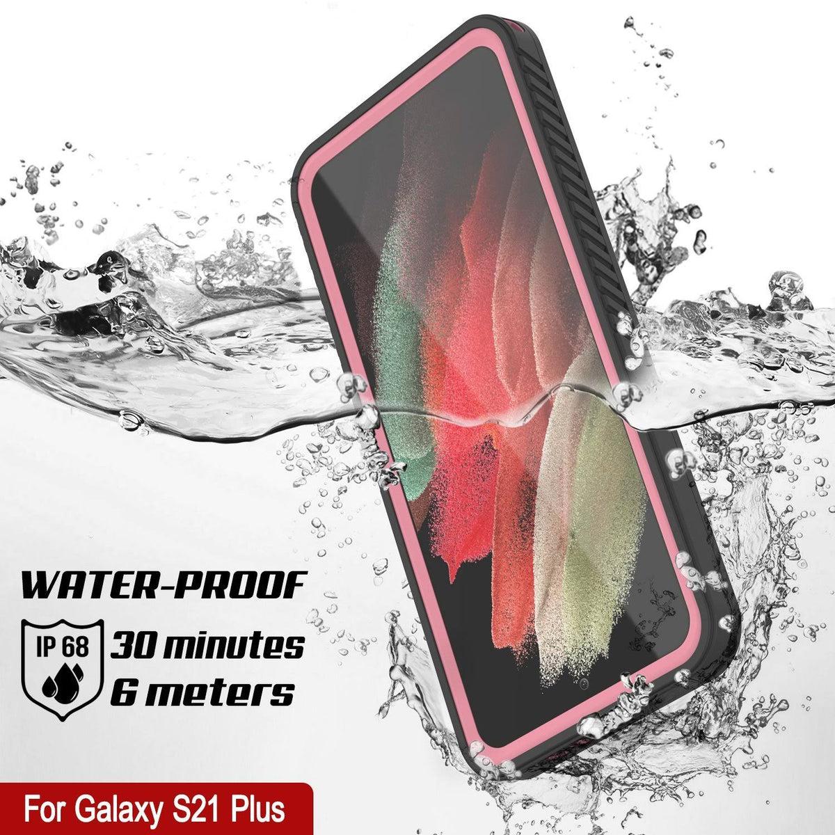 Galaxy S21+ Plus Water Shock Snowproof Slim Screen Protector Case Pink H71967