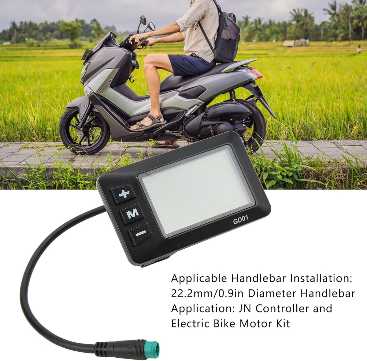 5 Pin Waterproof Speedometer and Odometer with Backlight LCD Display D917