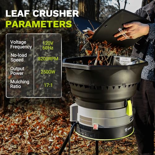 13-Amp Electric Leaf Mulcher Shredder with 20 Cutting Lines T839