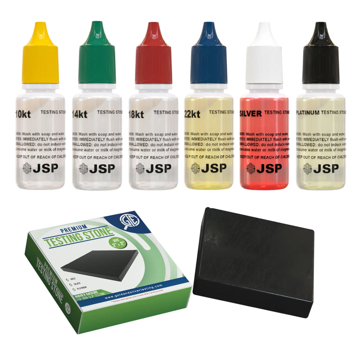 Jewelry Test Kit with Storage Box for 10K 14K 18K 22K 24K Sterling Precious Metals R783