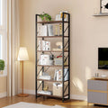 6 Tiers 69 inch Freestanding Bookshelf Black & Brown Q801862