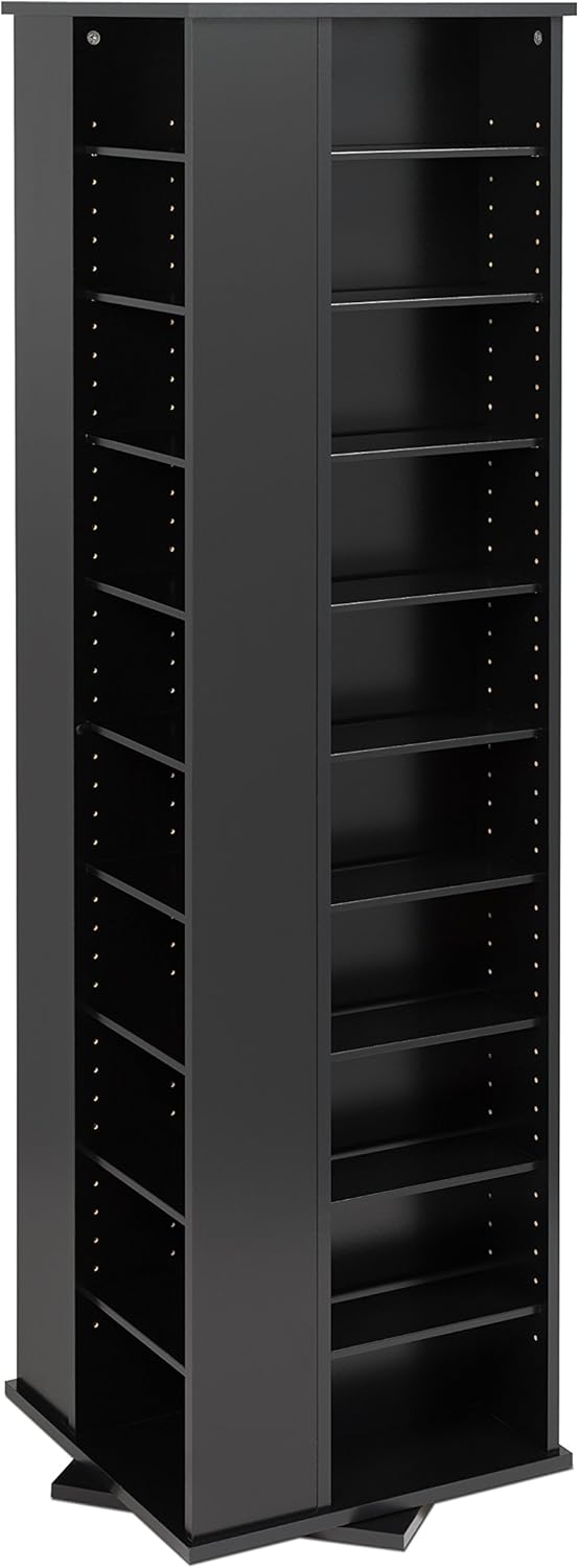 Black Four-Sided Spinning Tower Storage Cabinet C97022
