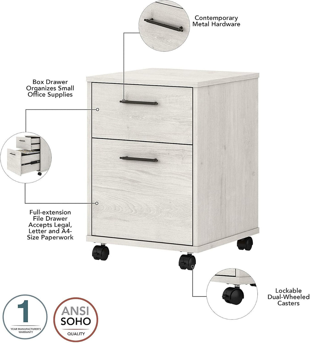 2 Drawer Mobile File Cabinet C8869