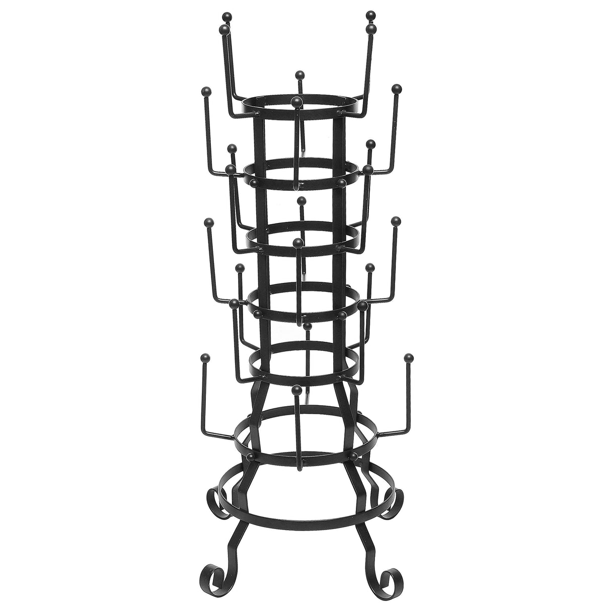 Black Iron Mug Glass Cup Bottle Hanger Drying Rack Organizer Stand S43823