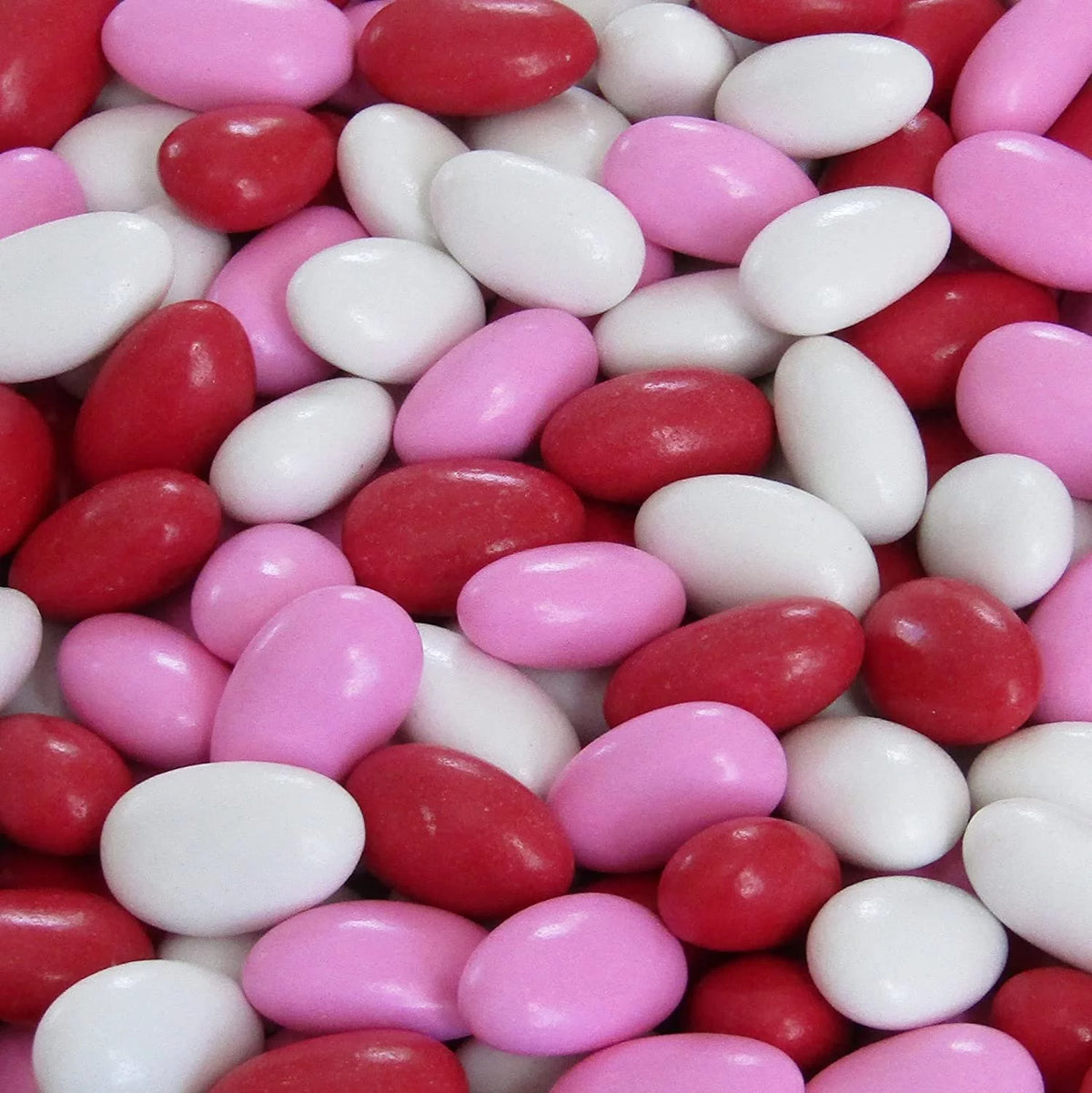 Red Pink & White Jordan Almonds Mix, 3.5 LBS Jumbo Container N66647