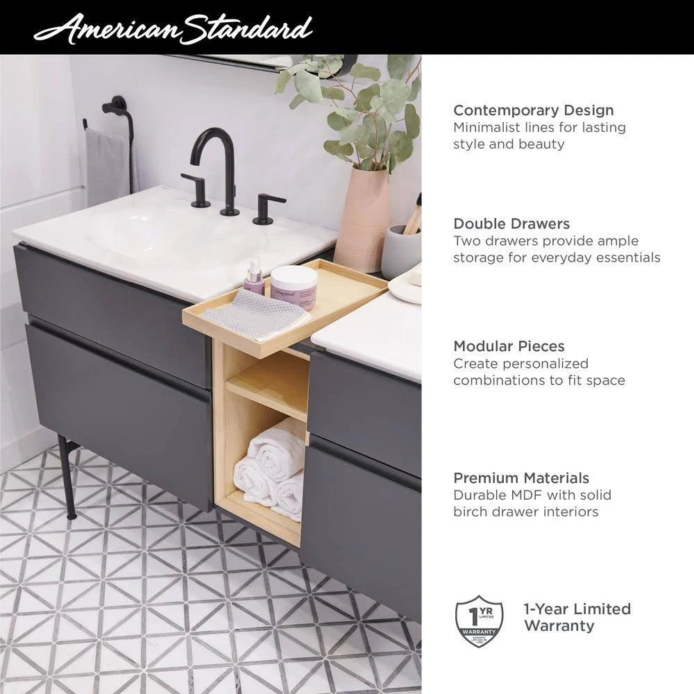 White Double Drawer Bath Vanity Cabinet X99680
