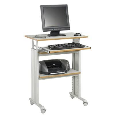 Adjustable Stand-Up Workstation AV Cart Gray P43587