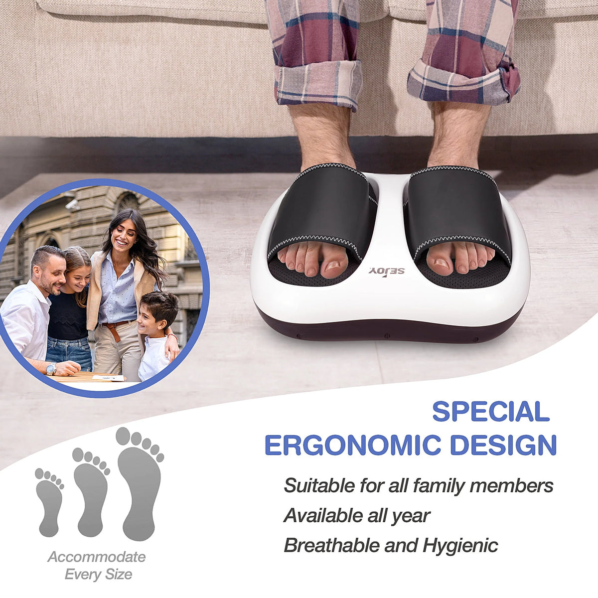 Shiatsu Foot Massager with Heat & Air Compression H90150