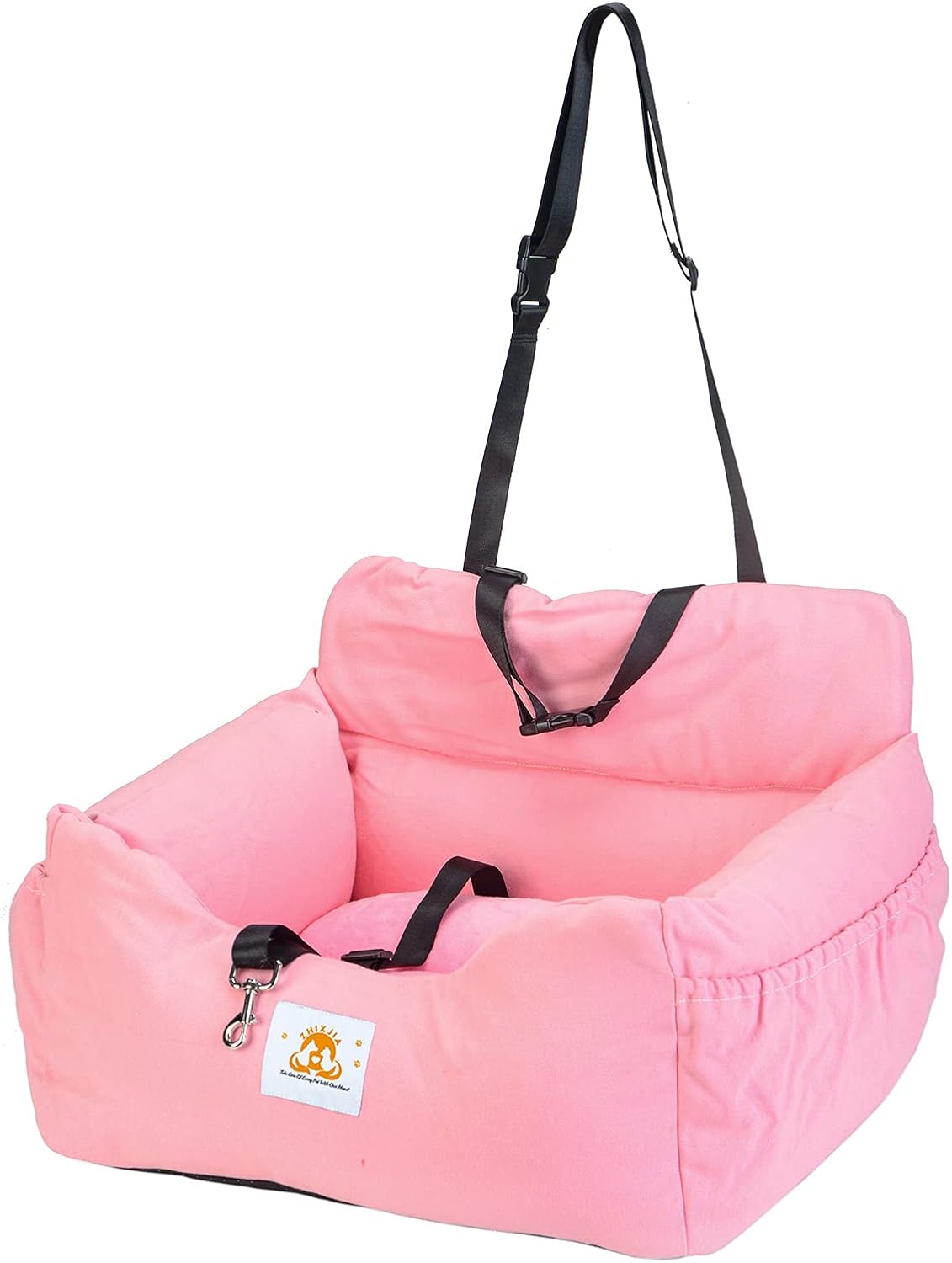 Dog Car Seat with Storage Pocket and Safety Leash T465