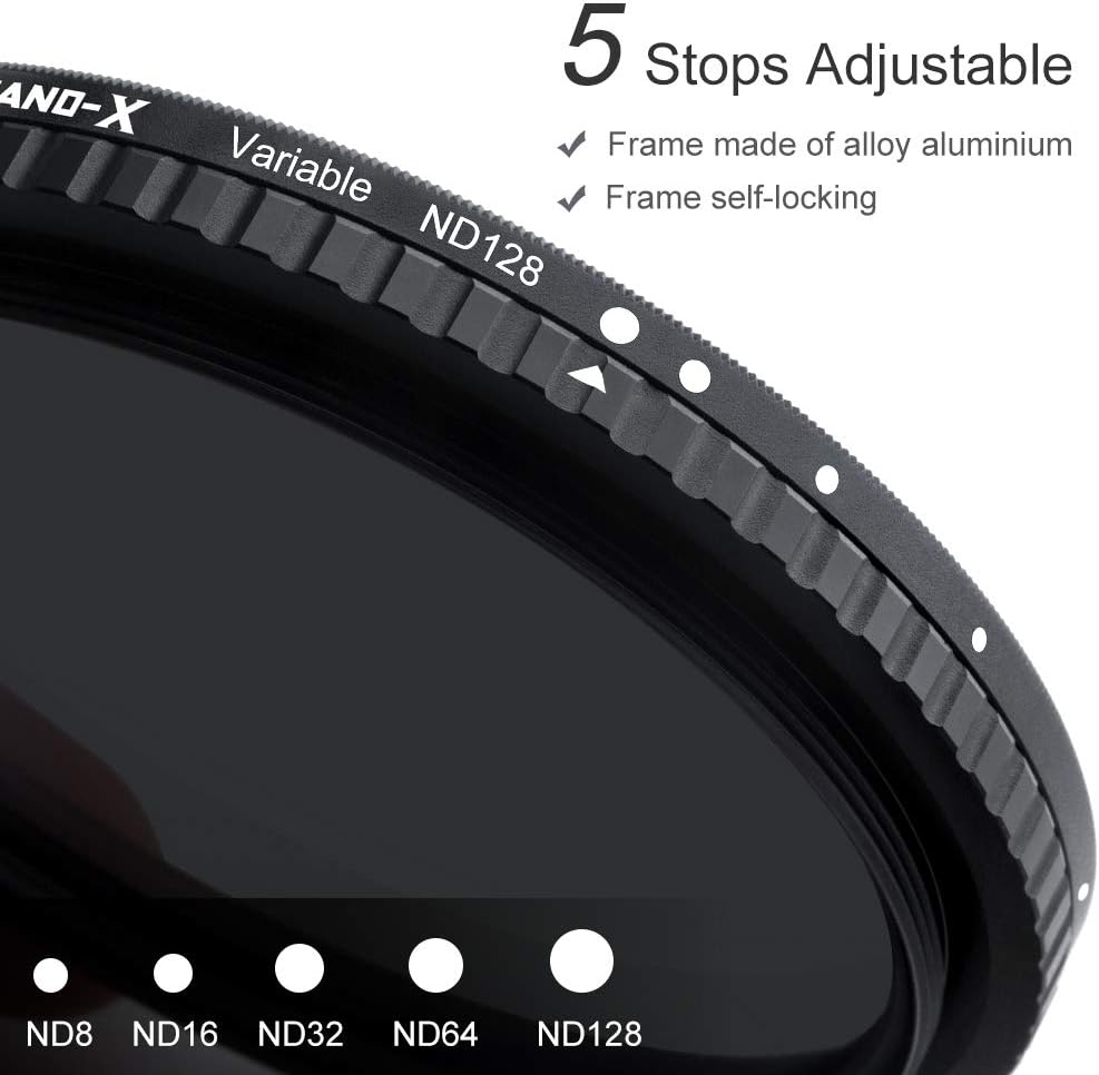 55mm Variable ND Filter ND8-ND128 3-7 Stop G631