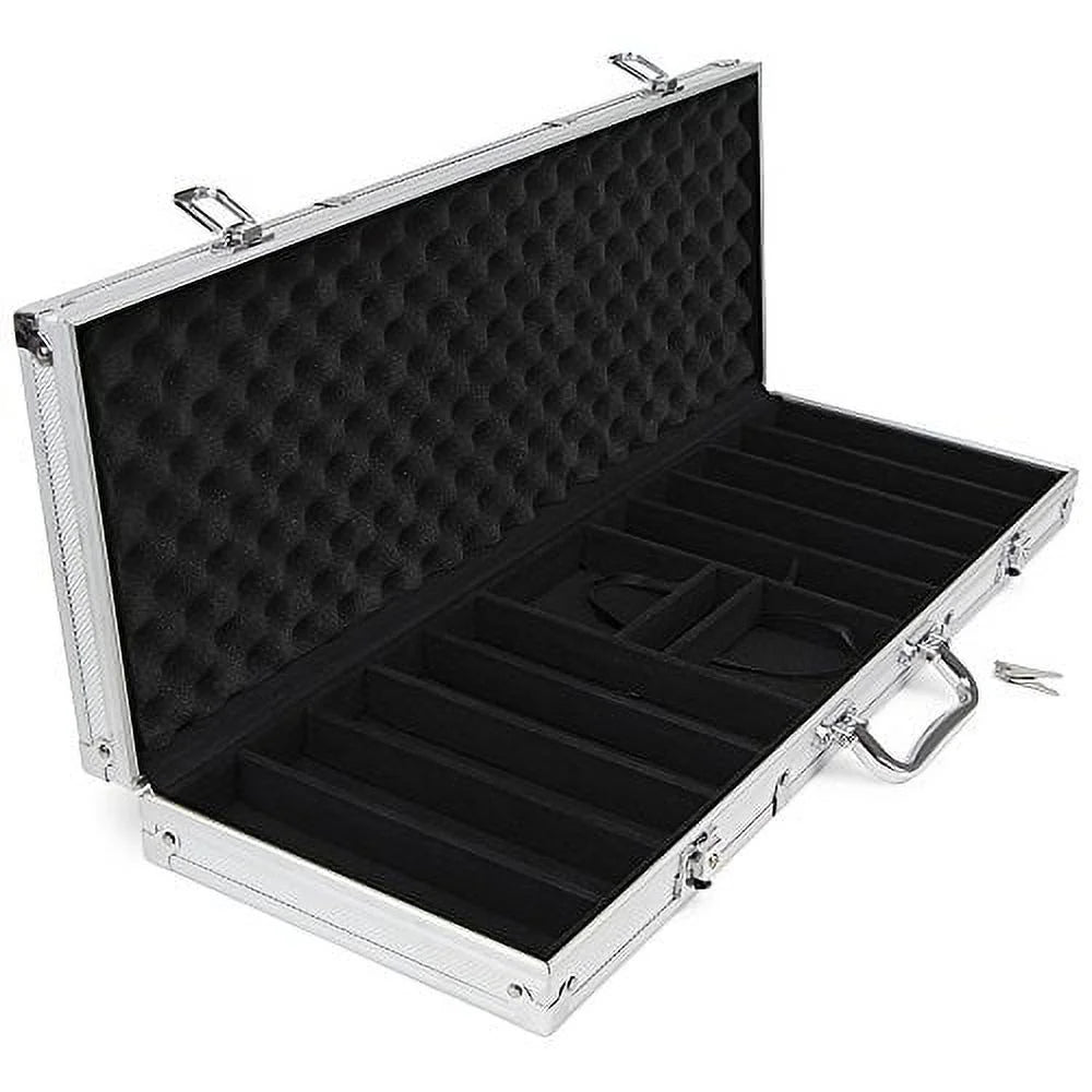500ct. 14g Poker Chip Set in Aluminum Metal Carry Case M868047