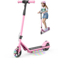 Electric Scooter with Adjustable Speed and Height, Colorful Lights, Double Brake U318083