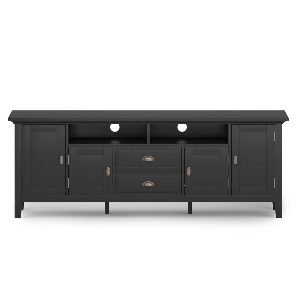 Black Wood 72 inch TV Media Stand R343997