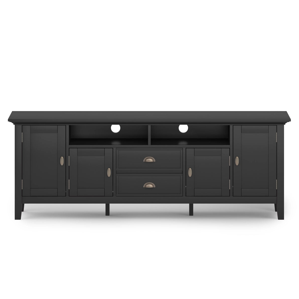 Black Wood 72 inch TV Media Stand R343997