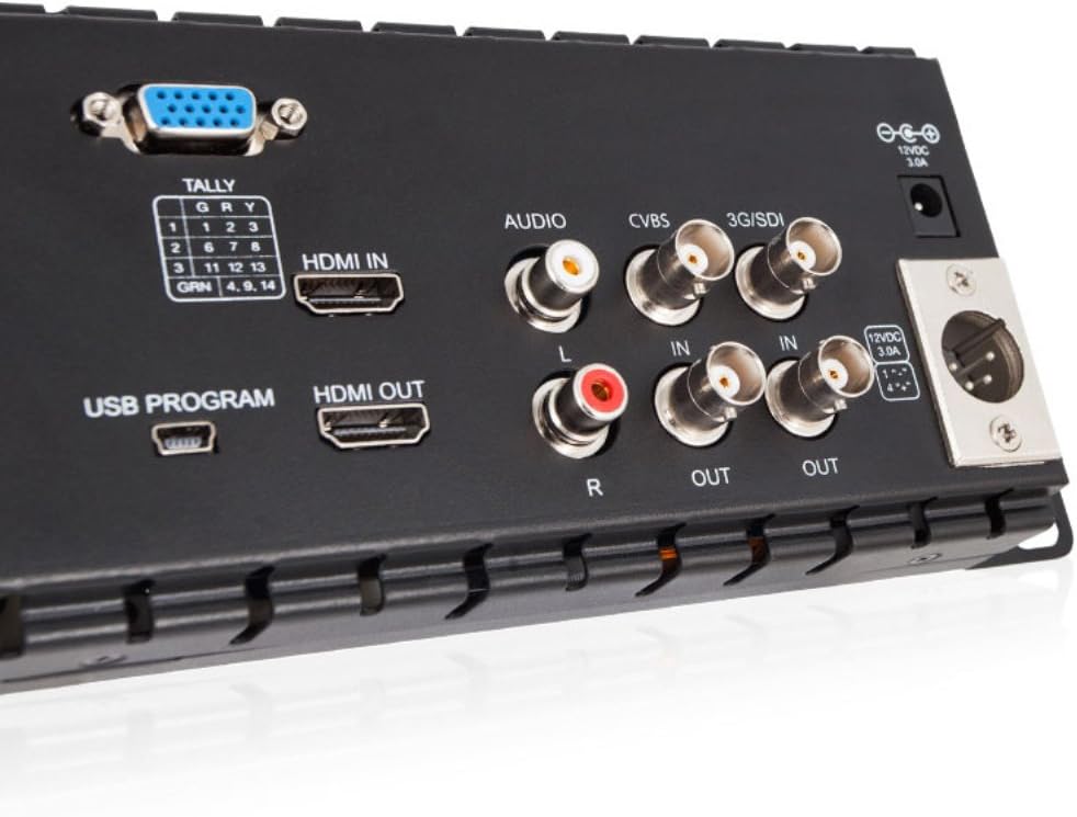 Triple 5 Inch 2RU 800×480 Broadcast LCD Rack Mount Monitor with 3G-SDI, HDMI, AV Input and Output Y298