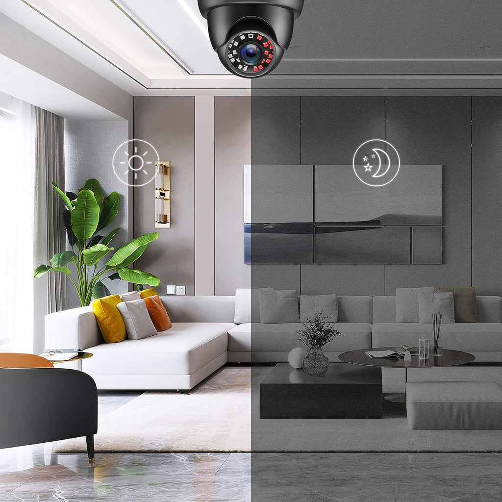 4 Pack 2MP 1080p HD-TVI Black Dome Security Camera with 80ft Night Vision T482