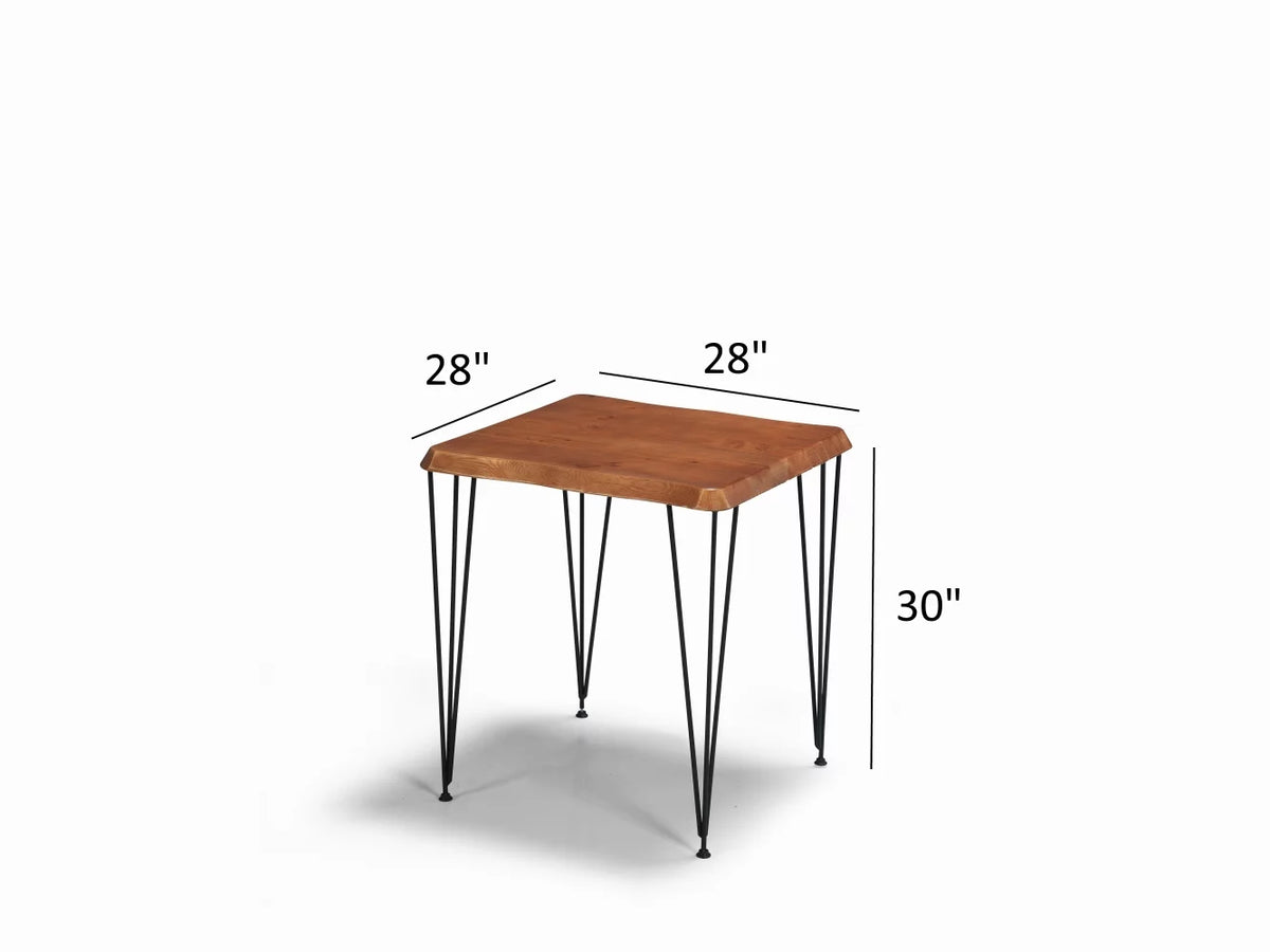 Solid Wood Dining Table with Metal Legs X88468