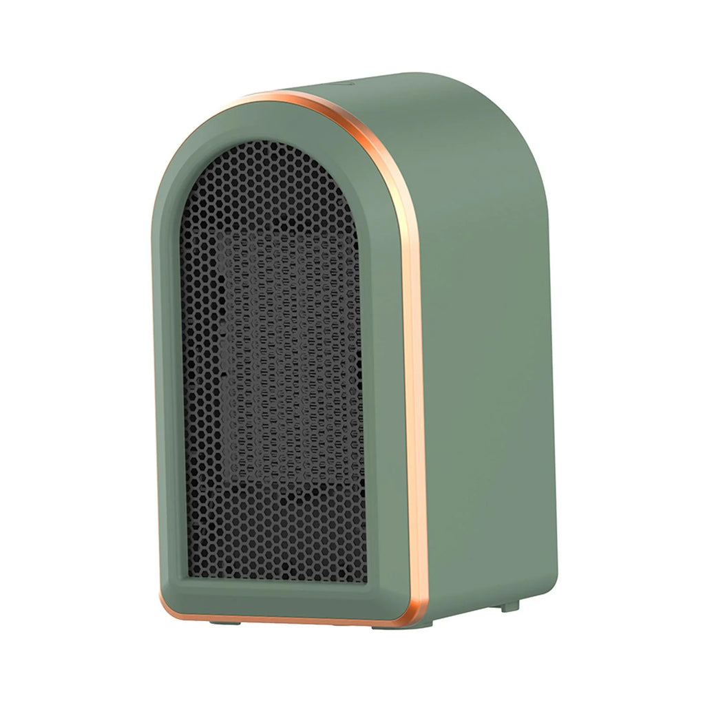 Green Mini Heater Fan with Tip Over Protection I35230