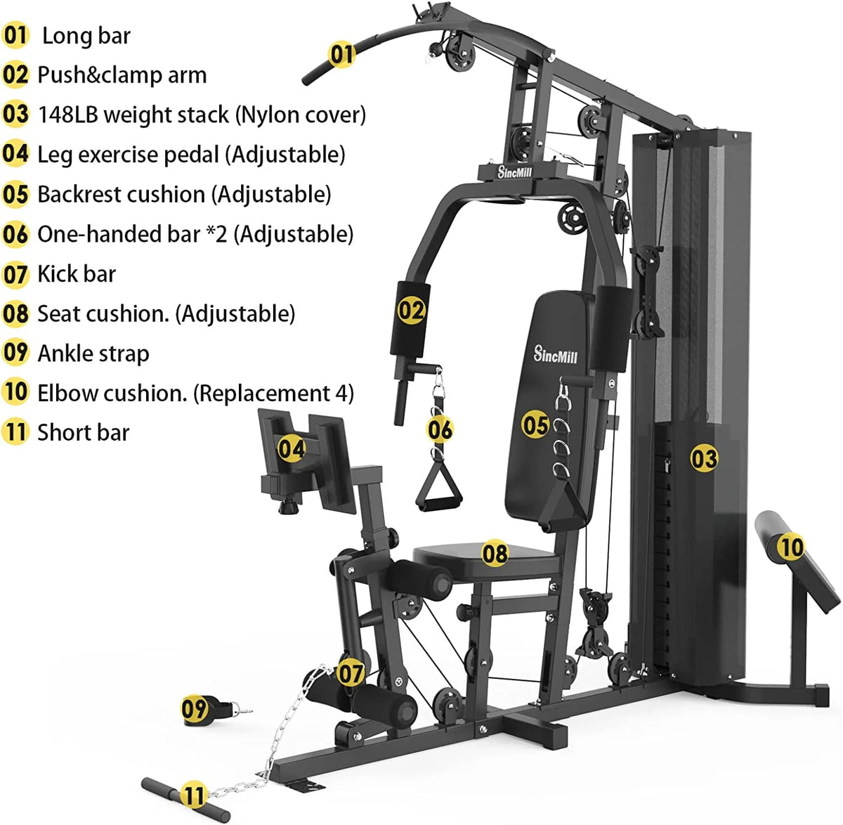 Multifunctional Full Body Home Gym Equipment X8998