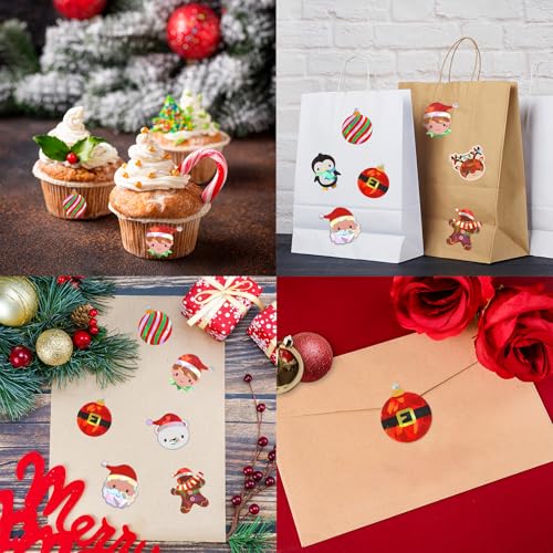 Christmas Stickers 1 Roll 500Pcs Y3616