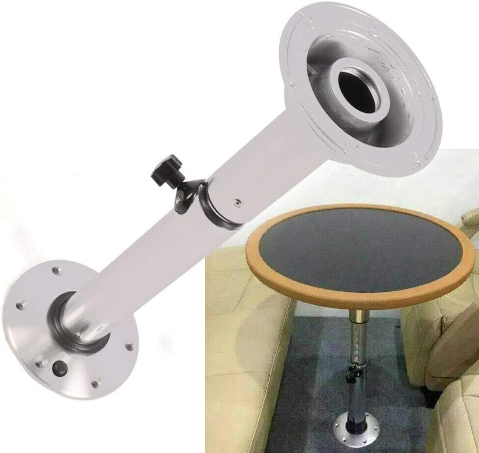 Silver Height Adjustable Table Pedestal Stand Base O100