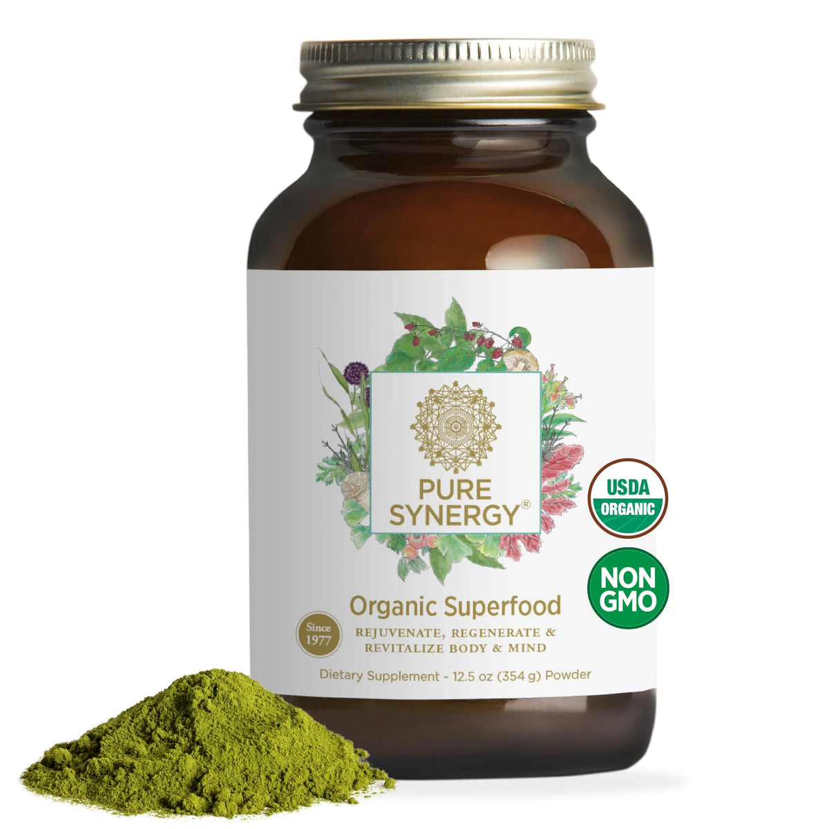 Organic Green Superfood Powder 12.5 ounces D3333