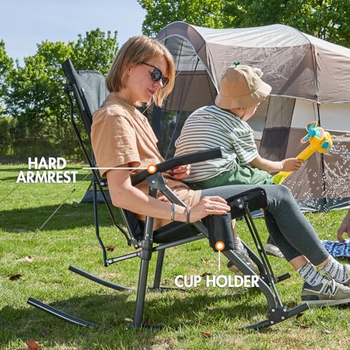 Oversized Folding Rocking Camping Chair with Carry Bag O124