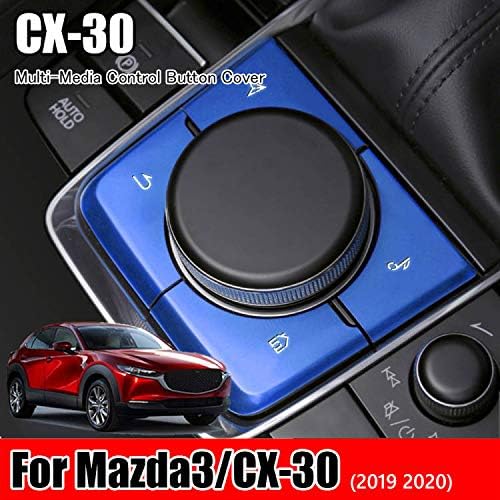 Aluminum Multi-Media Control Button Cover Decal Trim 4 pieces/set (blue) I49243