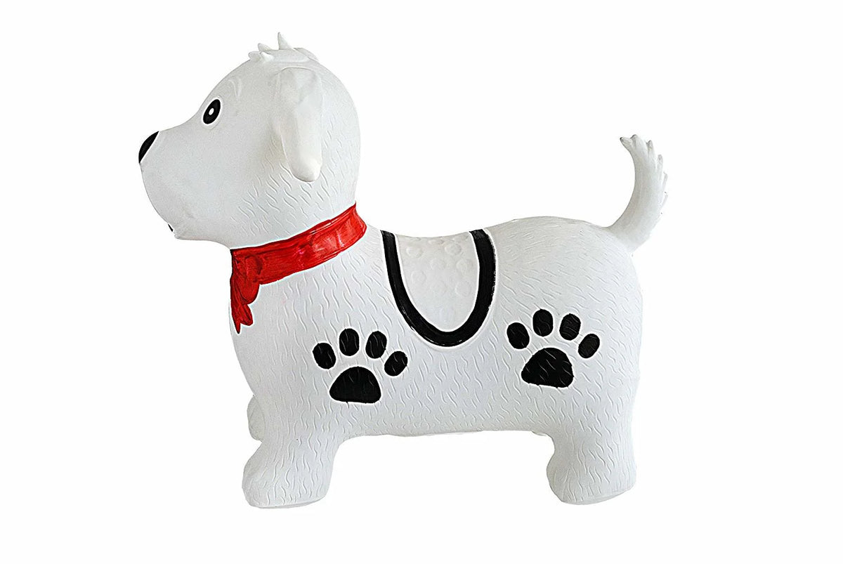 Black & White Dog Inflatable Hopper Toy with Pump B665