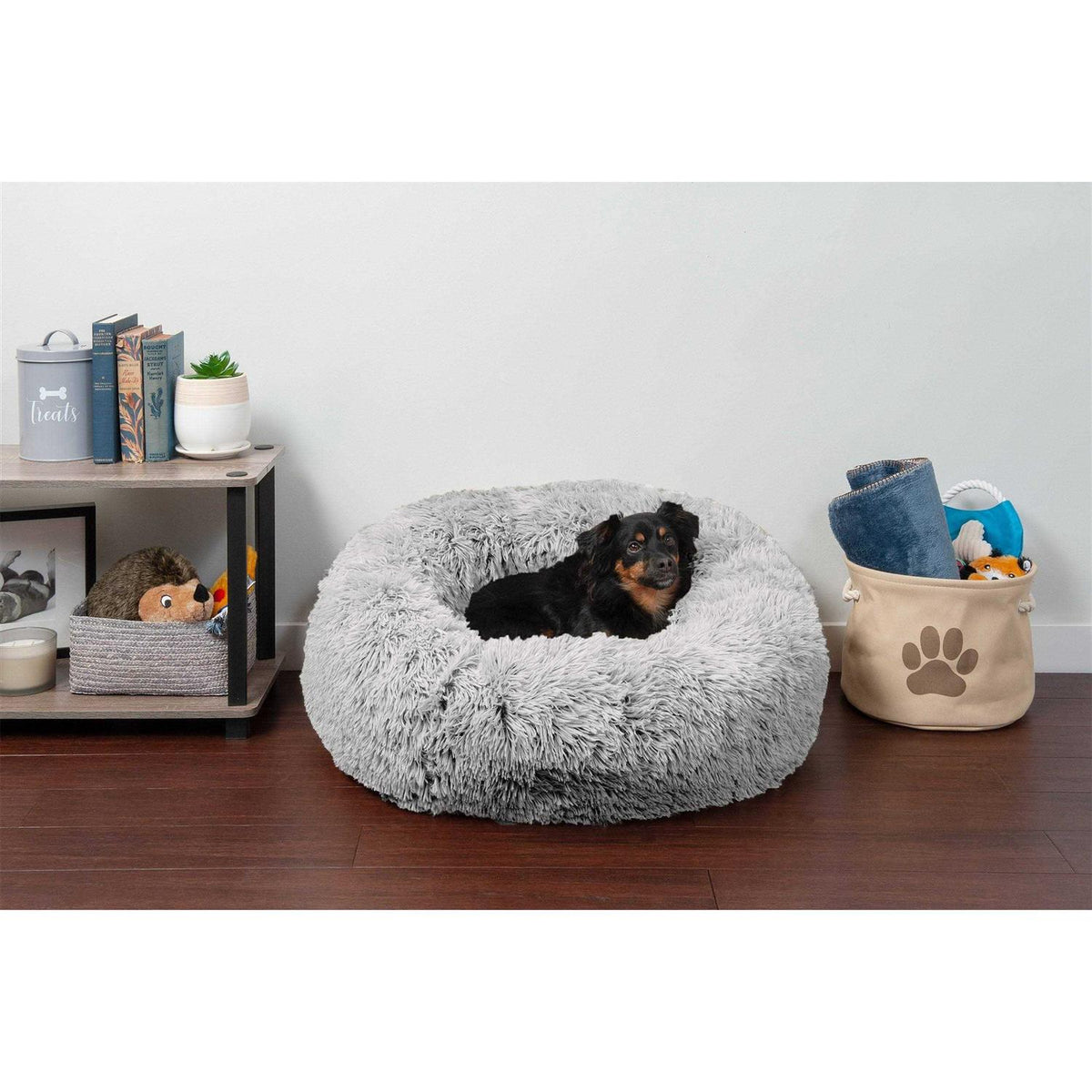 Long Fur Donut Dog Bed I922