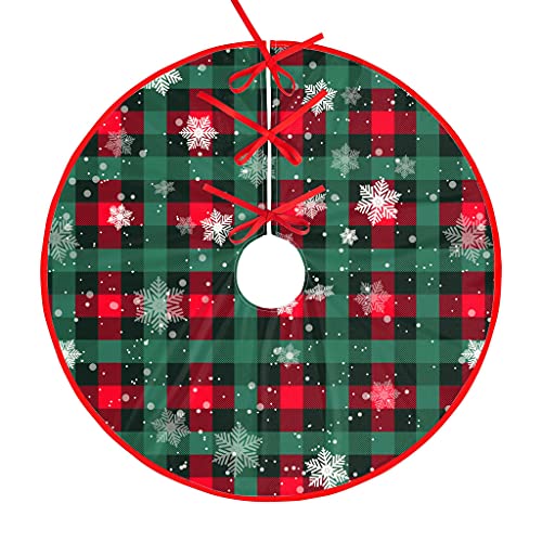 Red 48 inches Plush Christmas Tree Skirt G809287