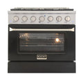 36 in. Natural Gas Range with Black Door P178