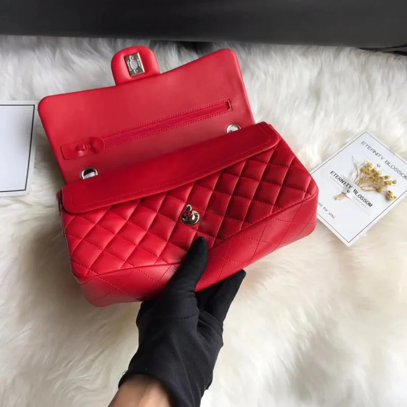 Red Medium Size Lambskin Leather Flap Bag G569970