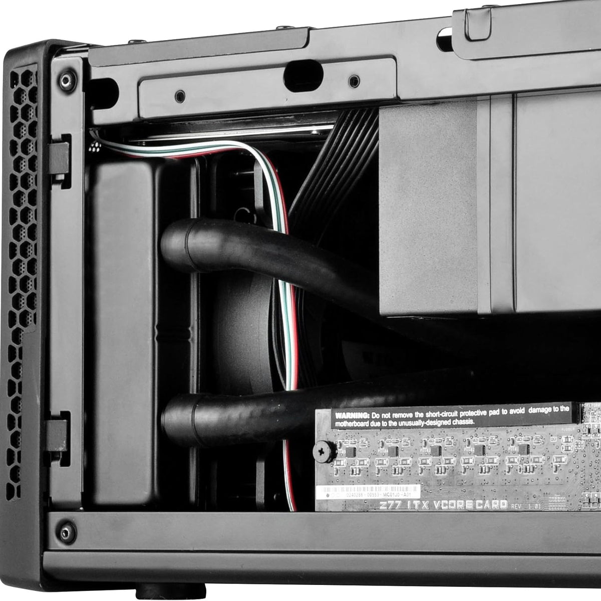 Black Ultra Compact Mini-ITX Computer Case with Mesh Front Panel F671