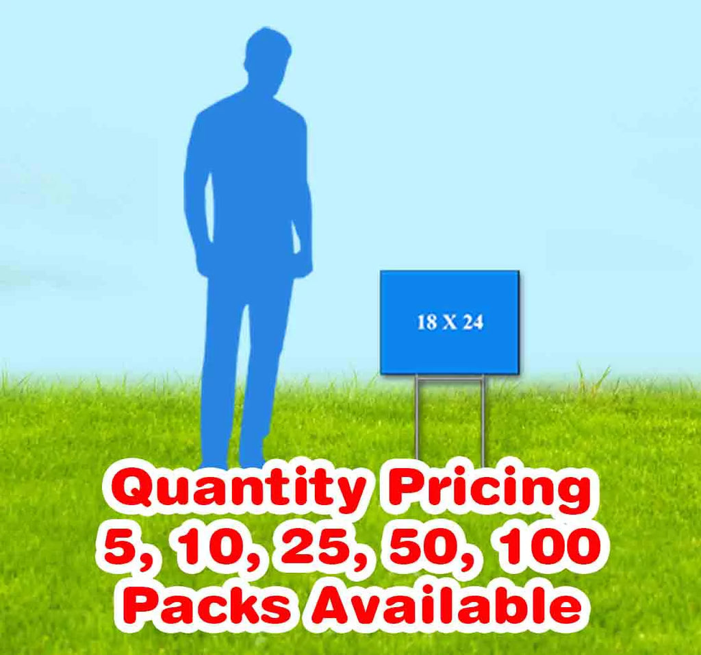 Yard Sign with Metal Step Stake S222345