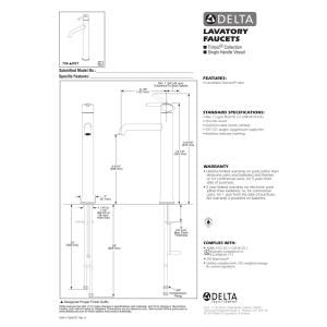 Matte Black 1 Hole Bathroom Faucet P723329