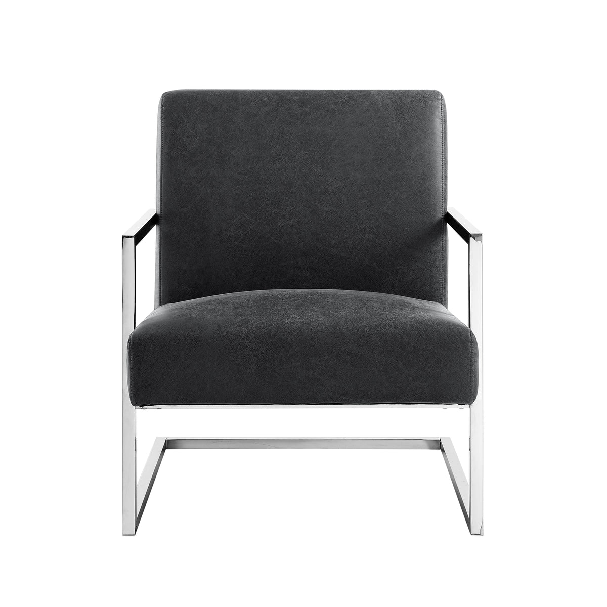 Charcoal PU Leather Accent Chair N671382