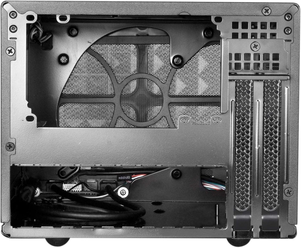 Black Ultra Compact Mini-ITX Computer Case with Mesh Front Panel F671
