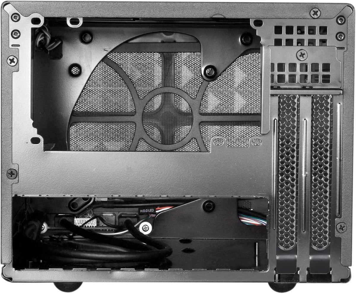 Black Ultra Compact Mini-ITX Computer Case with Mesh Front Panel F671