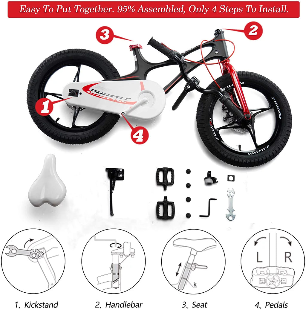 White 18 inch Kid's Bike L414