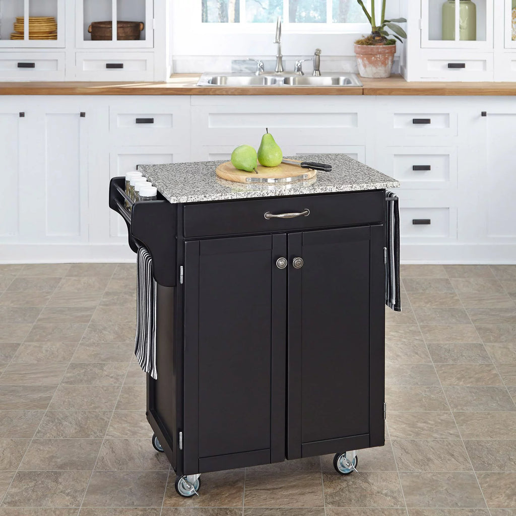 Off White Wood Kitchen Cart W574